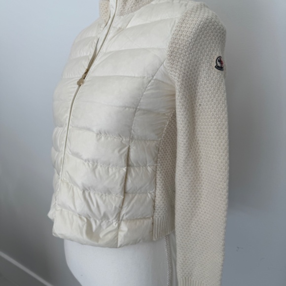 Moncler Girls Off White Puffer Winter Ski Fall Zip Jacket - Picture 15 of 16